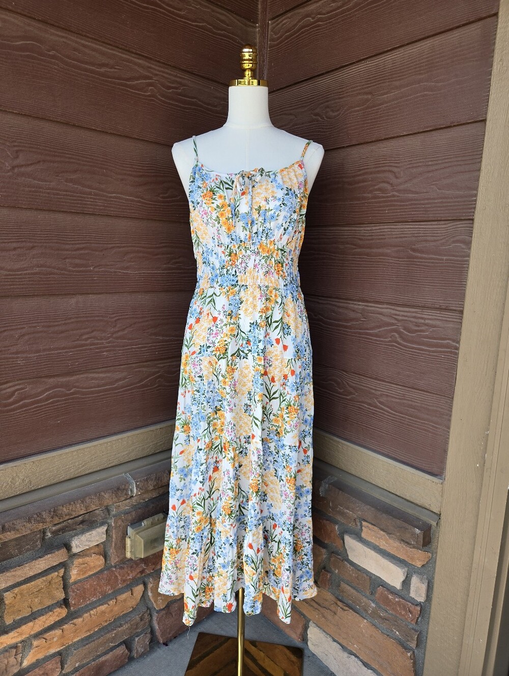 Liberty Love Floral Midi Summer Dress – Women’s XL
